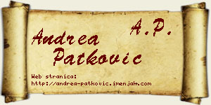 Andrea Patković vizit kartica